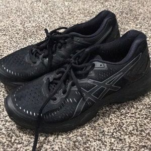 ASICS black shoes